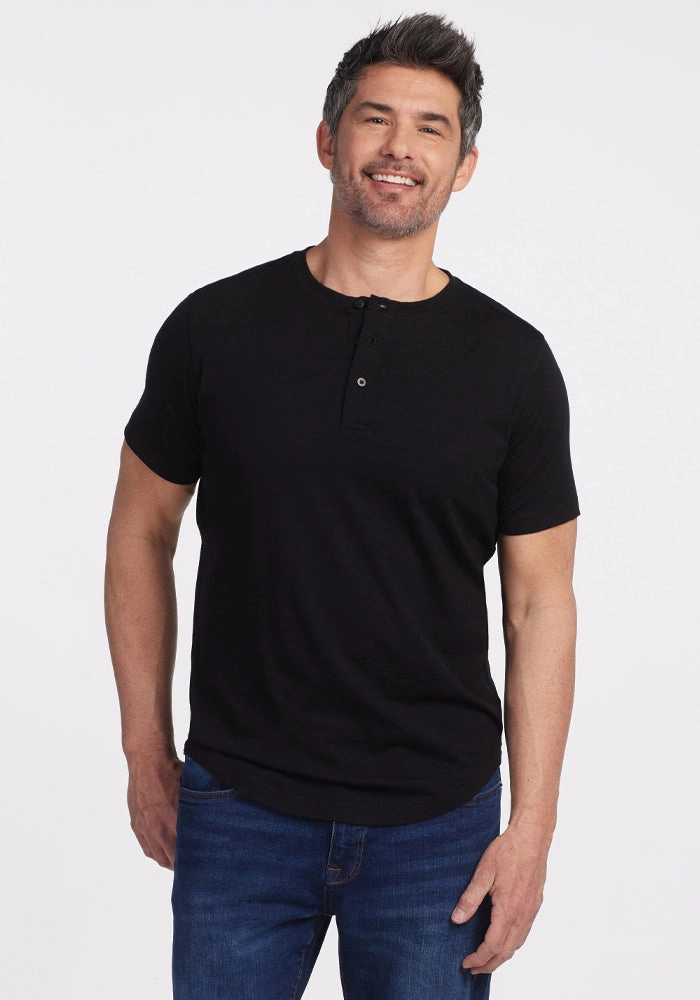 Bronx Henley - Black Cozy Style