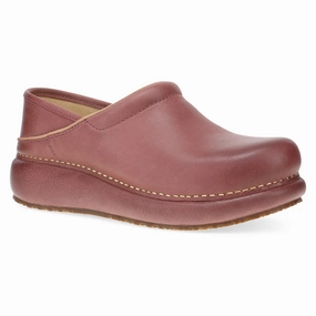 Dansko Women's Platform Pro Nubuck Clog - Rose Burnished Step Ready