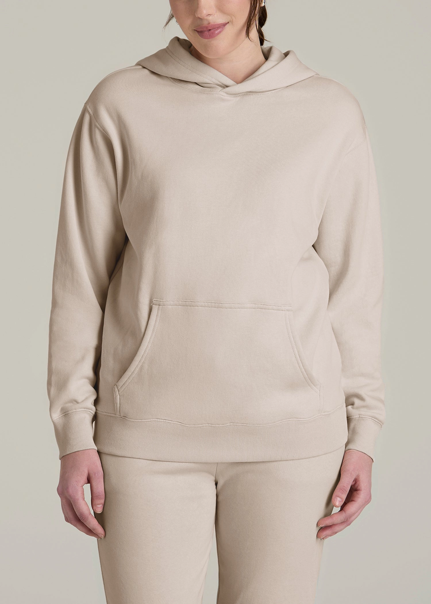Wearever Fleece Relaxed Fit Women's Tall Hoodie in Shell Stylish Layer