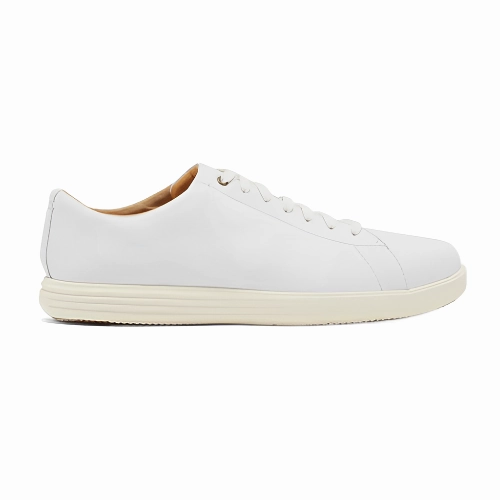 Snug Lining Workwear Match Cole Haan Men's Grand Crosscourt Sneaker - White Leather
