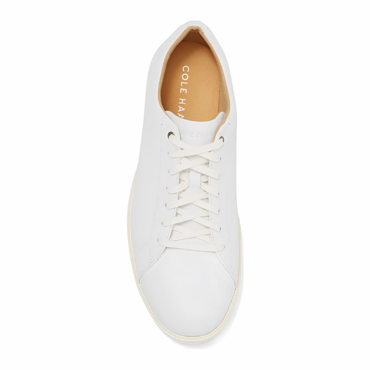 Breathable Insoles Cole Haan Men's Grand Crosscourt Sneaker - White Leather