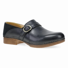 Lightweight Outsole Dankso Women's Margaret Clog - Black Burnished Calf