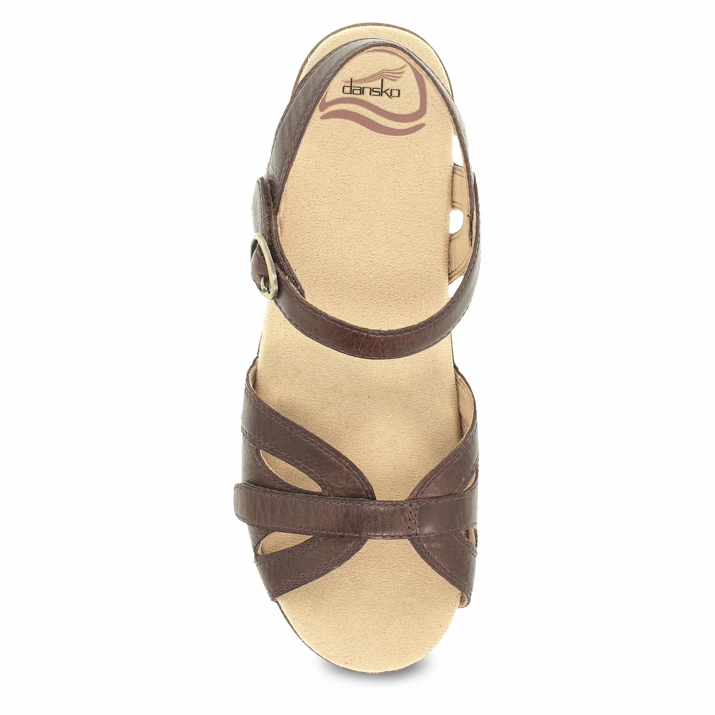 Dansko Season Pull Up Vintage Sandal - Teak Flexible Flip-flops