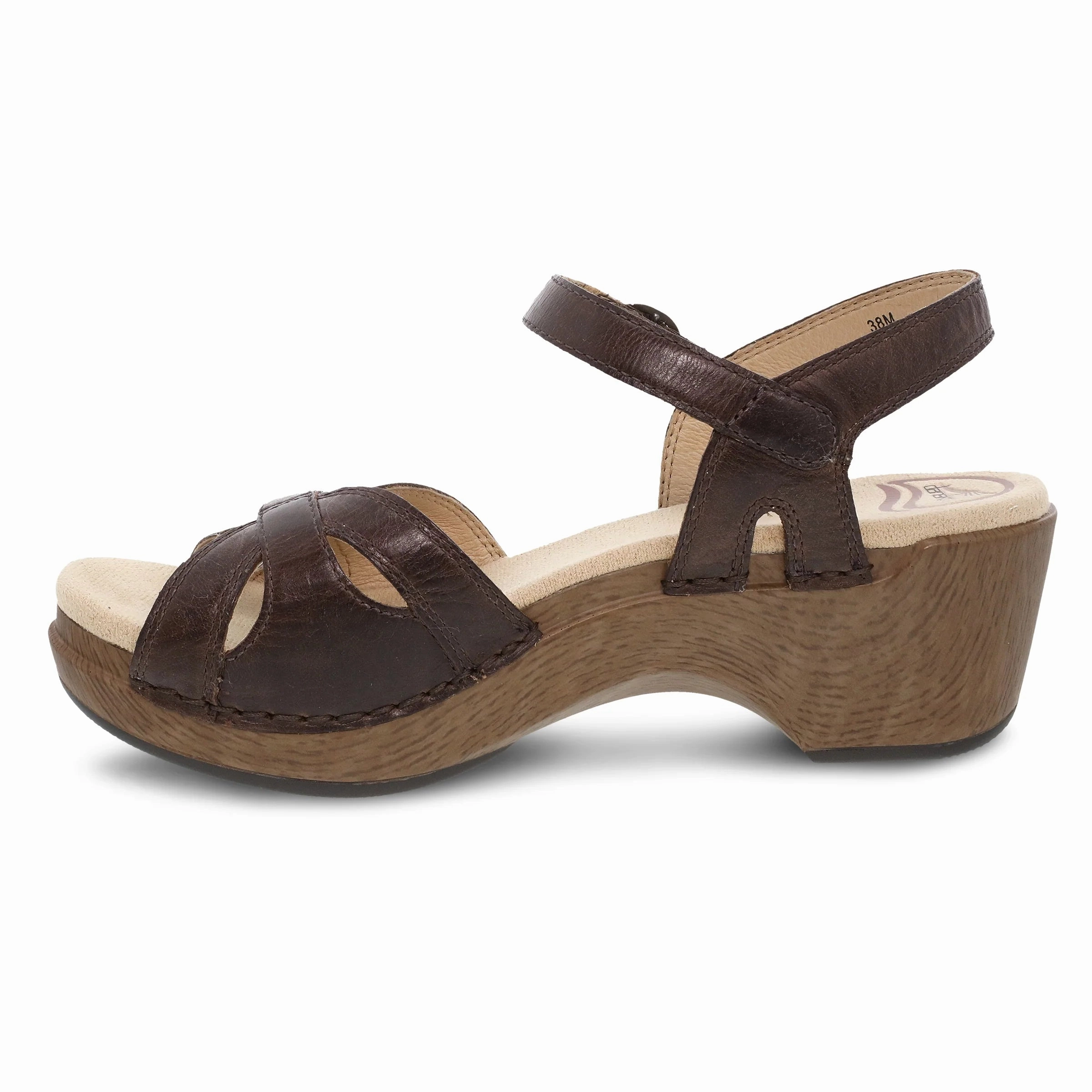 Multi Density Foam Layers Dansko Season Pull Up Vintage Sandal - Teak