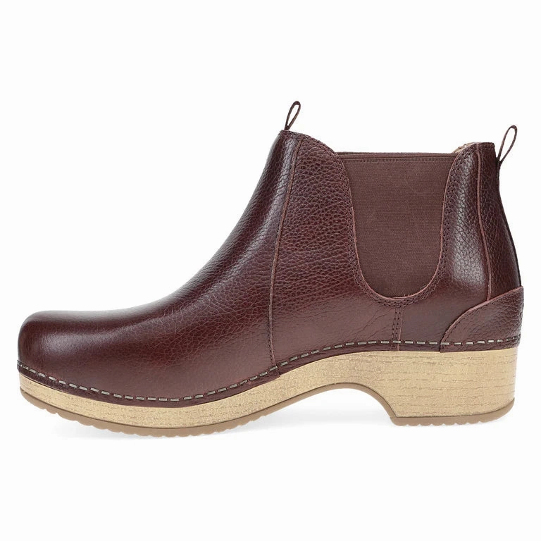 Dansko Women's Becka Pull Up Bootie - Cordovan Abrasion Resistant Surface