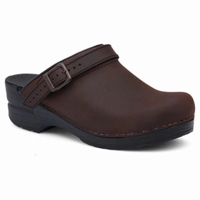 Storm Step Dansko Women's Ingrid Clog - Brown Oiled