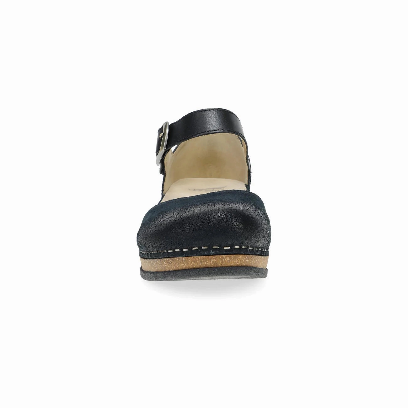 Stable Move Dansko Women's Mae Mary Jane Clog - Black Burnished Suede