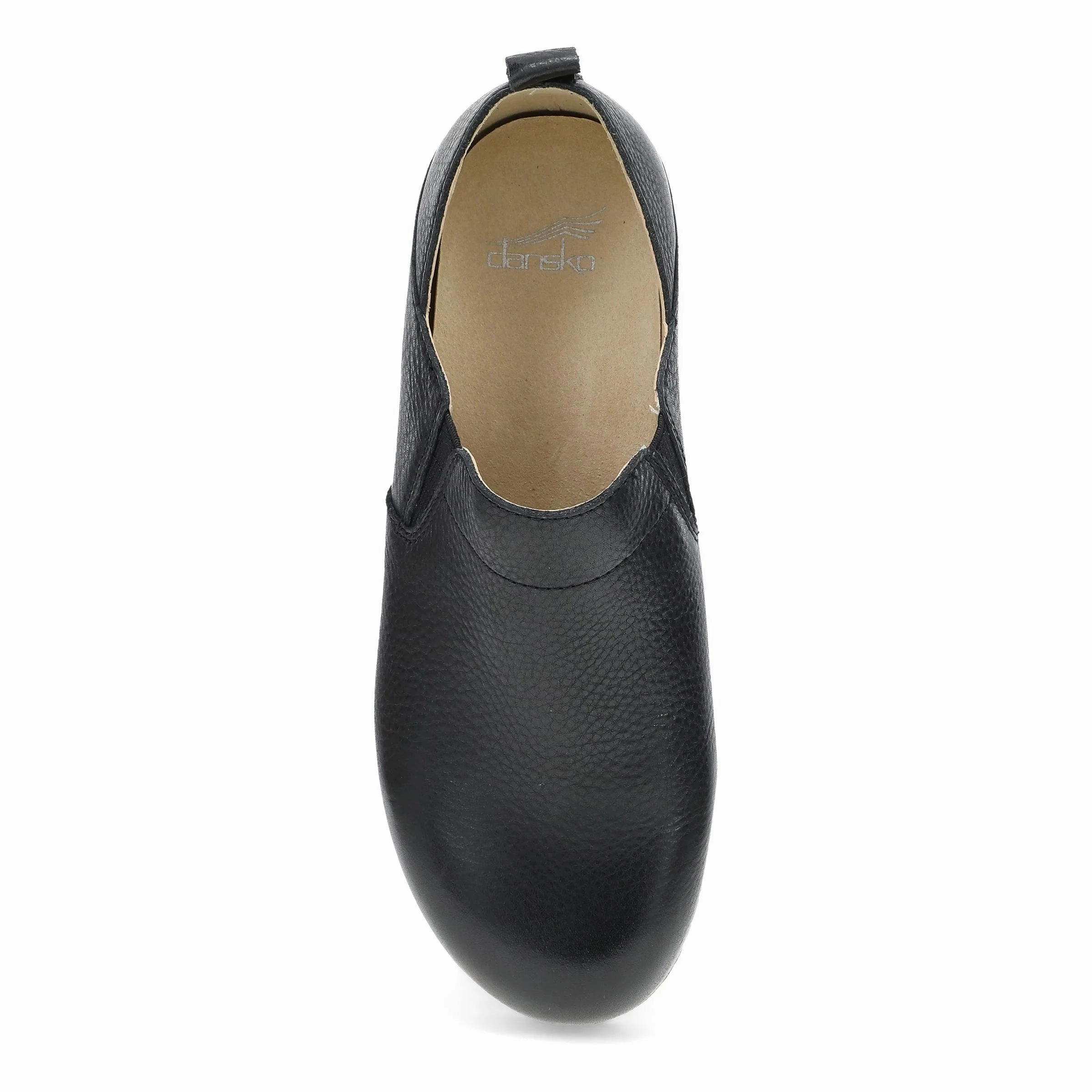 Soft Pressure Clear Step Dansko Women's Meara Slip-On Clog - Black Waxy Milled