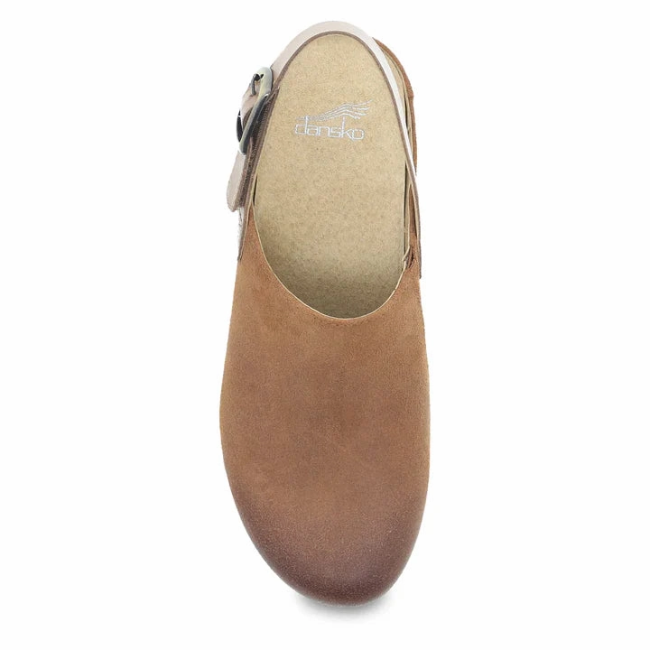Dansko Women's Merrin Clog - Tan Foot Vent Shine Jog