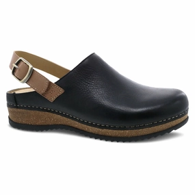 Sustainable Rubber Compound Classic Comfort Dansko Women's Merrin Waxy Milled Mule - Black