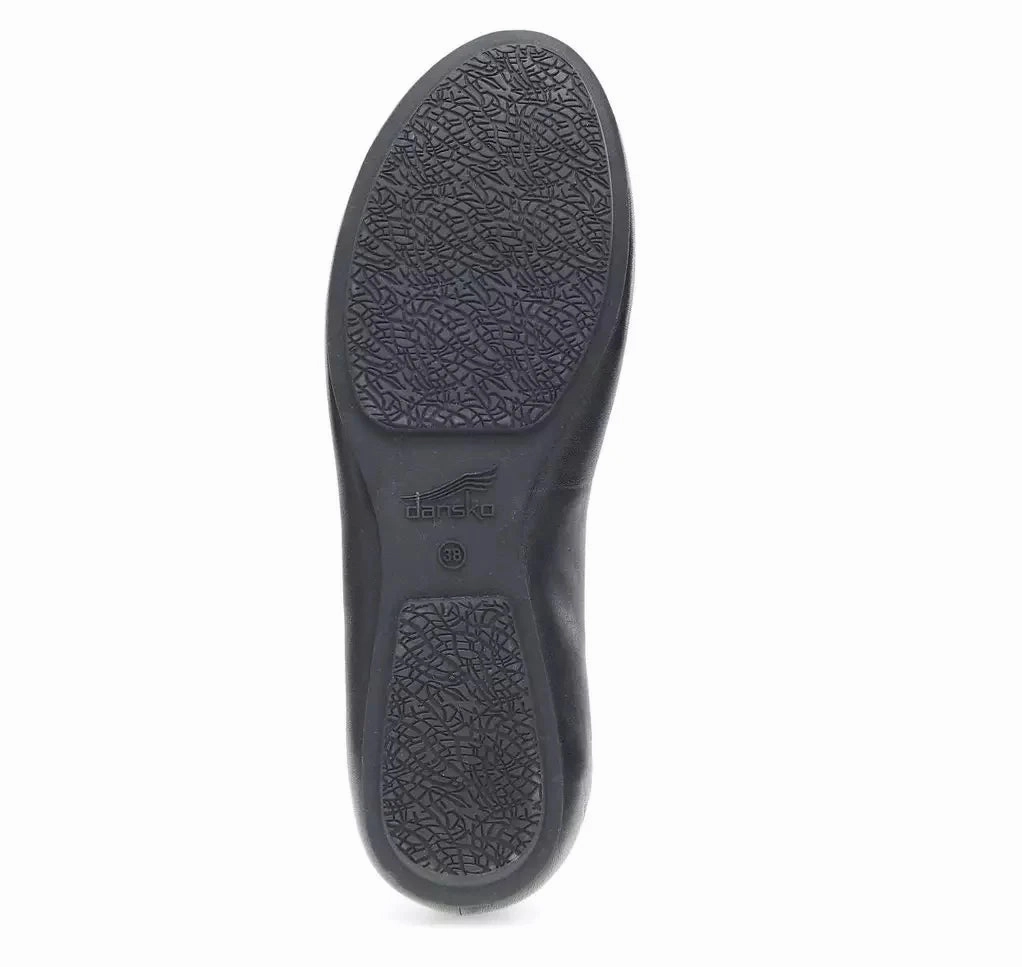 Dansko Women's Mollie Ballet Flat - Black Slip Grip