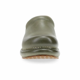 Dansko Women's Platform Pro Nubuck Clog - Green Burnished Work Day Coastal Mood
