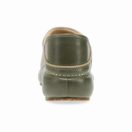 Walk Daily Pull Tab Dansko Women's Platform Pro Nubuck Clog - Green Burnished