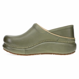 Tear Resistant Upper Multi Use Dansko Women's Platform Pro Nubuck Clog - Green Burnished