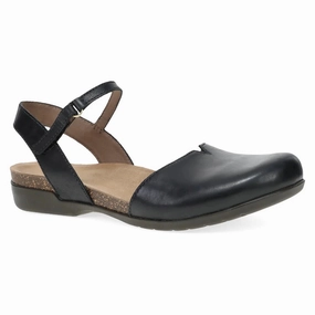 Dansko Women's Rowan Waxy Burnished Mary Jane - Black Daily Travel
