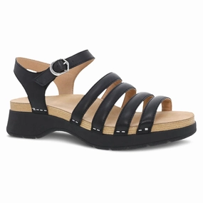 Dansko Women's Roxie Sandal - Black Nappa Odor Resistant Technology