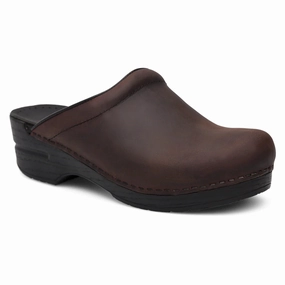 Dansko Women's Sonja Clog - Brown Oiled Air Cushion