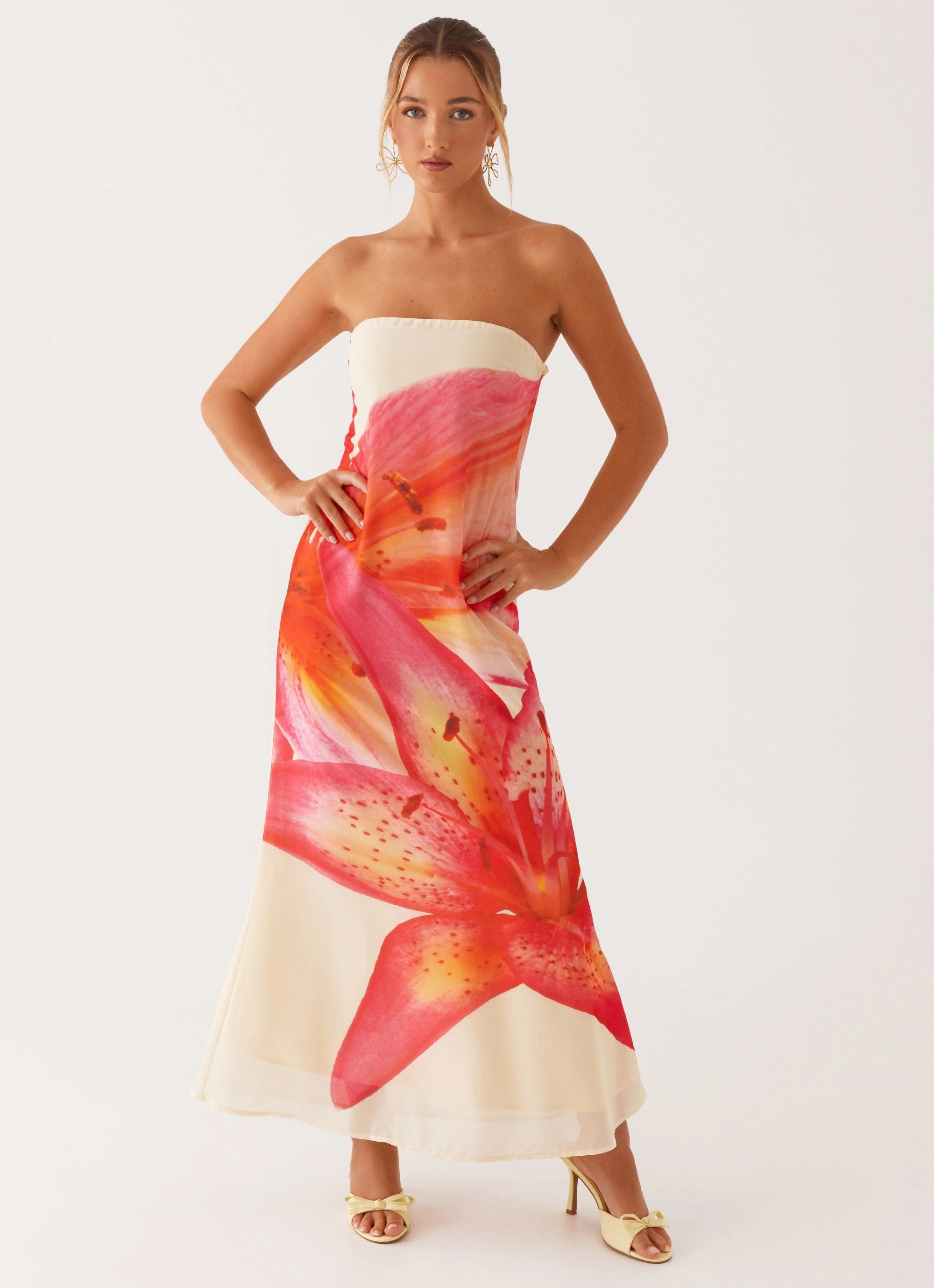 Darcy Maxi Dress - Yellow Floral Trendy Fit