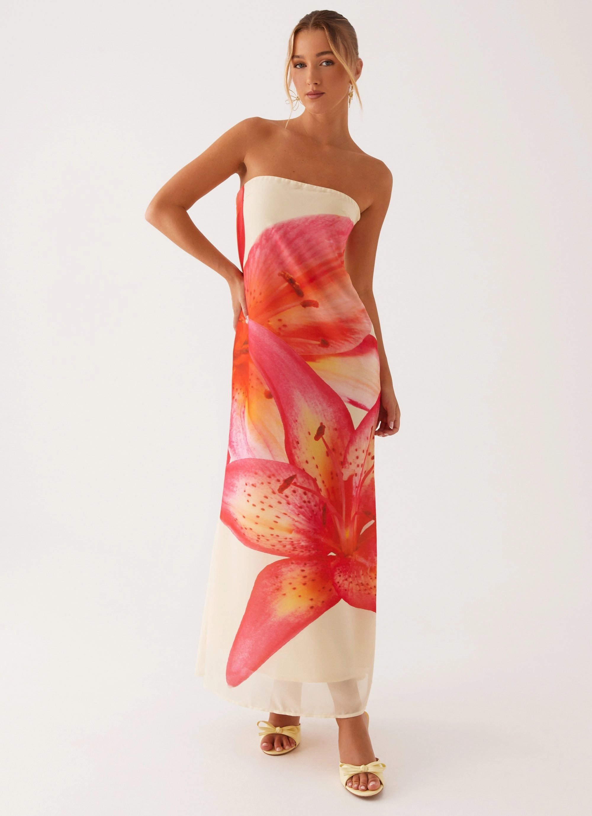 Bold Touches Pastel-Tone Darcy Maxi Dress - Yellow Floral