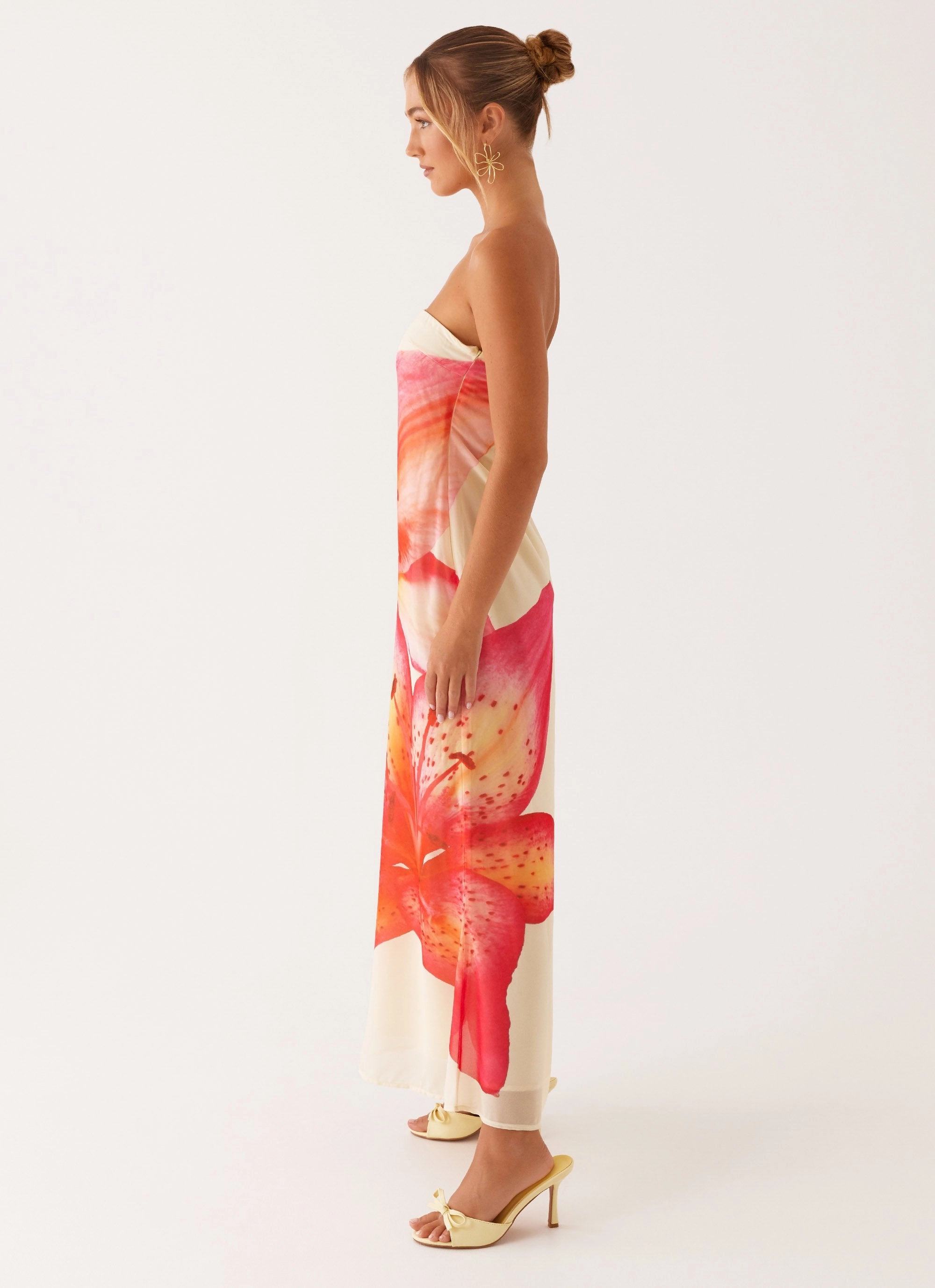 Darcy Maxi Dress - Yellow Floral Fashionable Touch