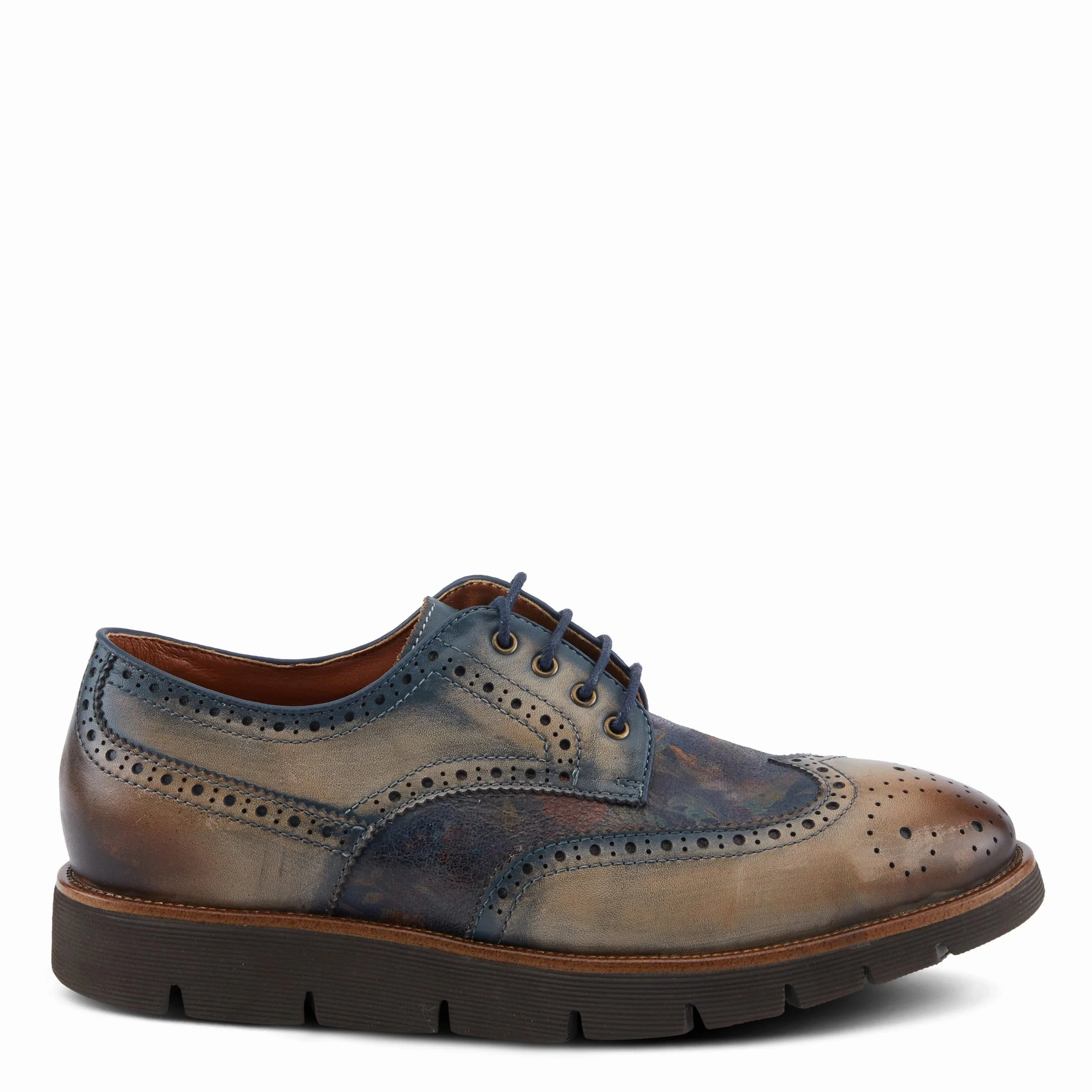 Padded Sporty Look L'Artiste by Spring Step Men's Beaufort Oxford Shoe - Taupe Multi
