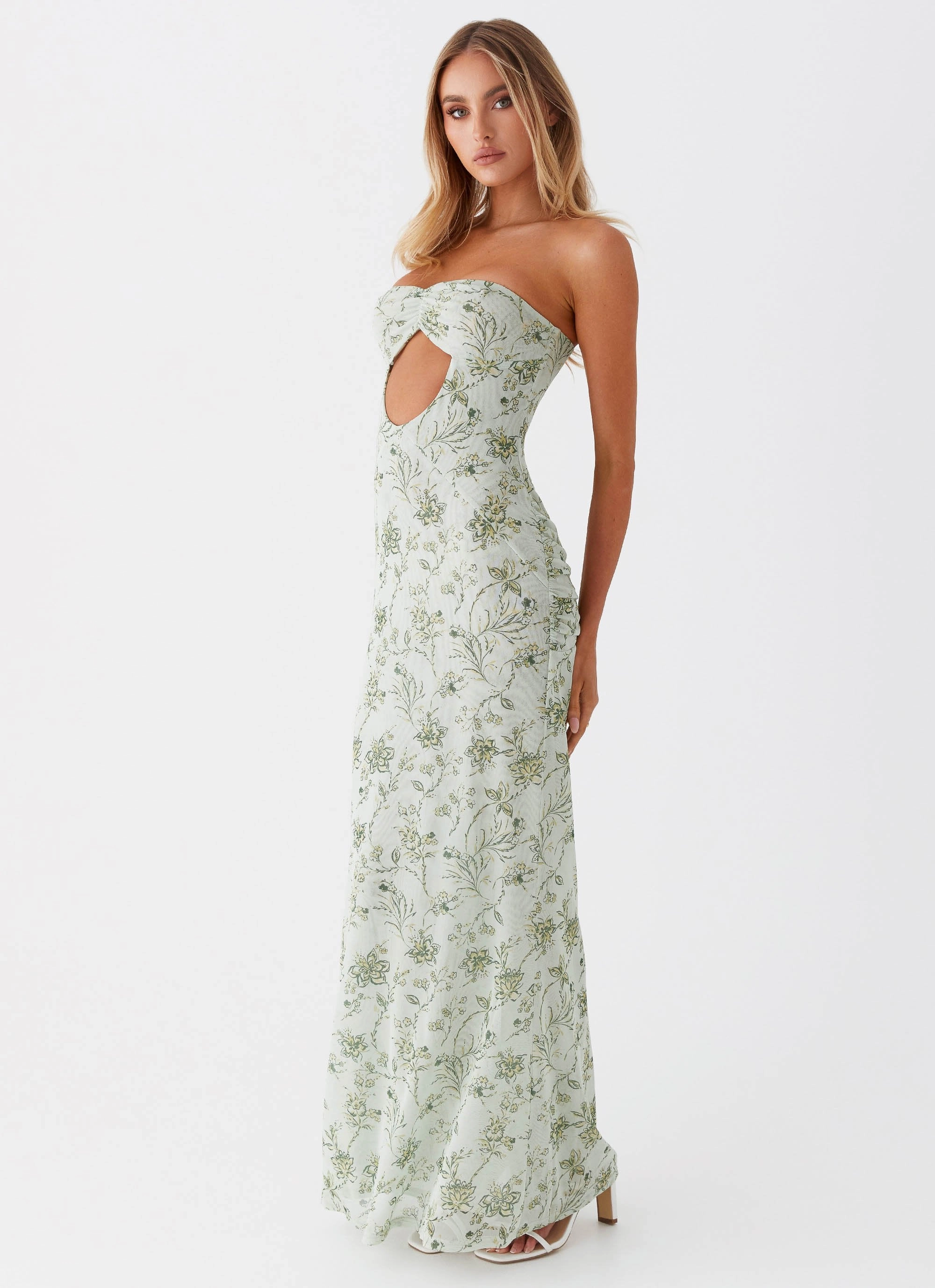 Dearest Maxi Dress - Sage Floral Office Smart Urban Classic