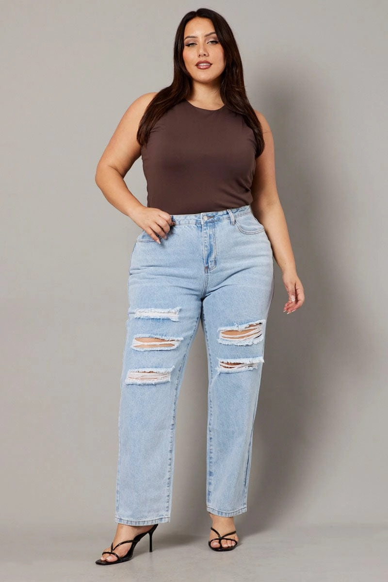 Minimalist Elegant Denim Baggy Jeans High Rise