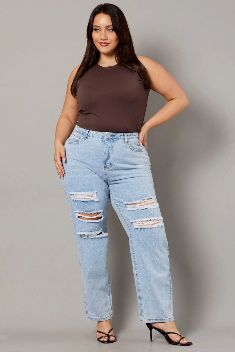 Low Maintenance Fabric Holiday Vibes Work Ready Denim Baggy Jeans High Rise