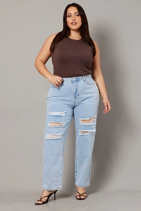 Minimalist Elegant Denim Baggy Jeans High Rise