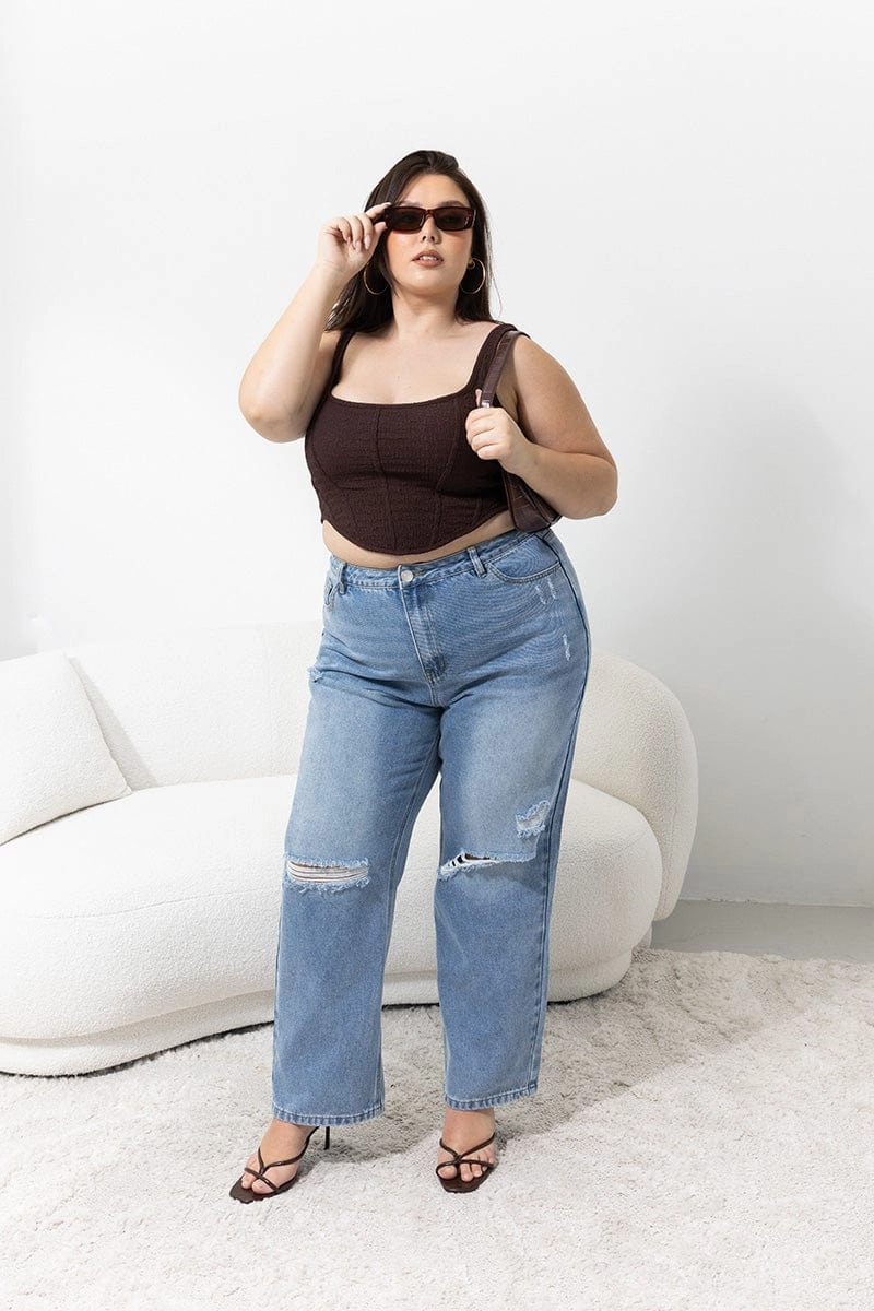 Denim Baggy Jeans High Rise Everyday Confidence Fashion Daily