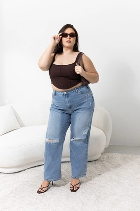 Denim Baggy Jeans High Rise Everyday Confidence Fashion Daily