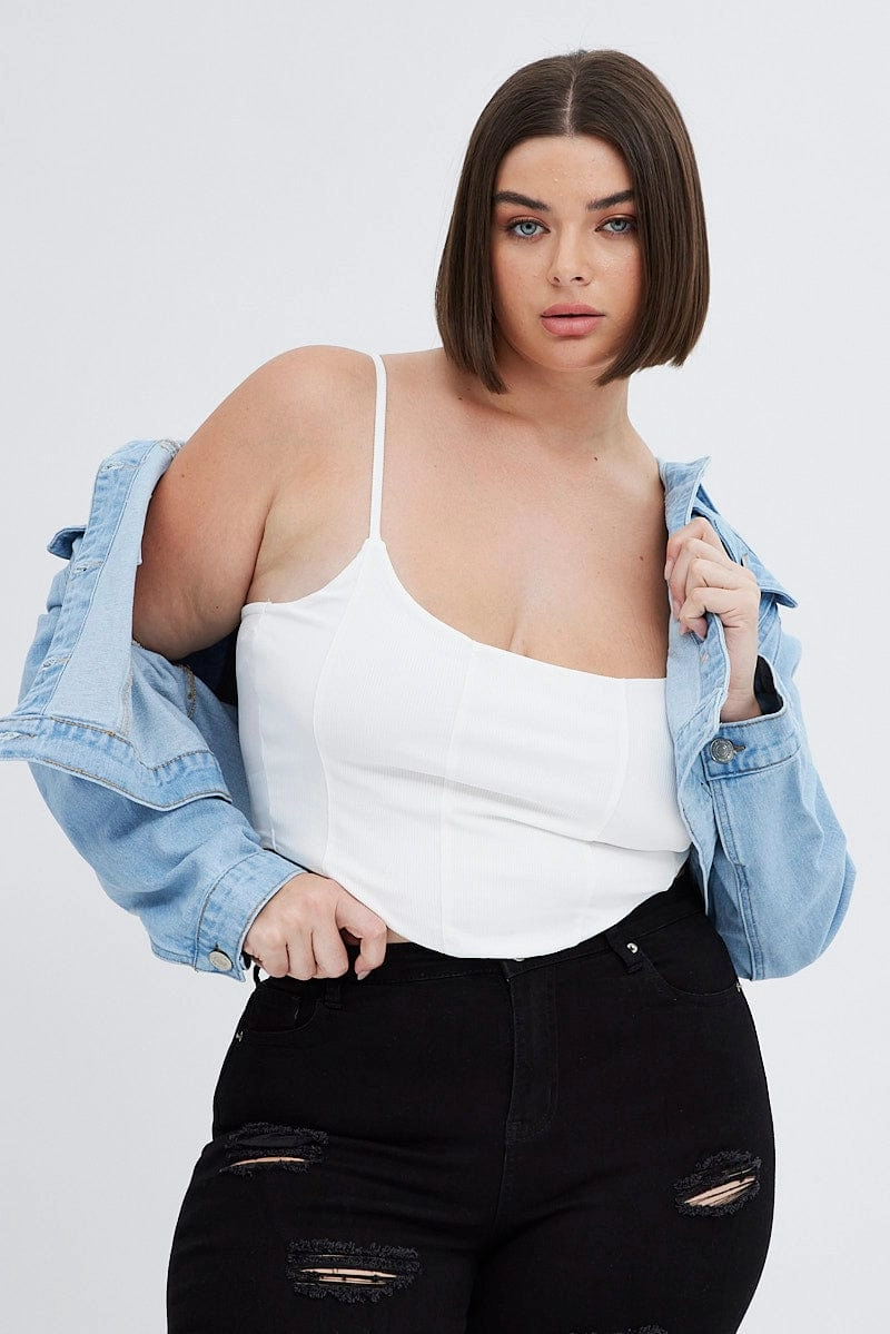 High End Look Denim Jacket Puff Sleeve Cropped Fitted