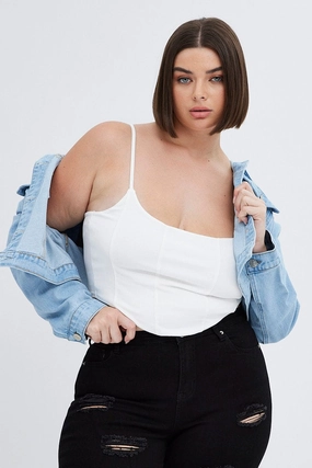 High End Look Denim Jacket Puff Sleeve Cropped Fitted