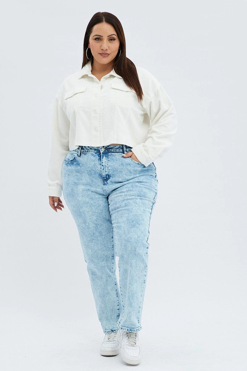 Classic Five Pocket Design Denim Mom Denim Jeans High Rise