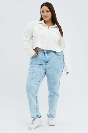 Modern Casual Denim Mom Denim Jeans High Rise
