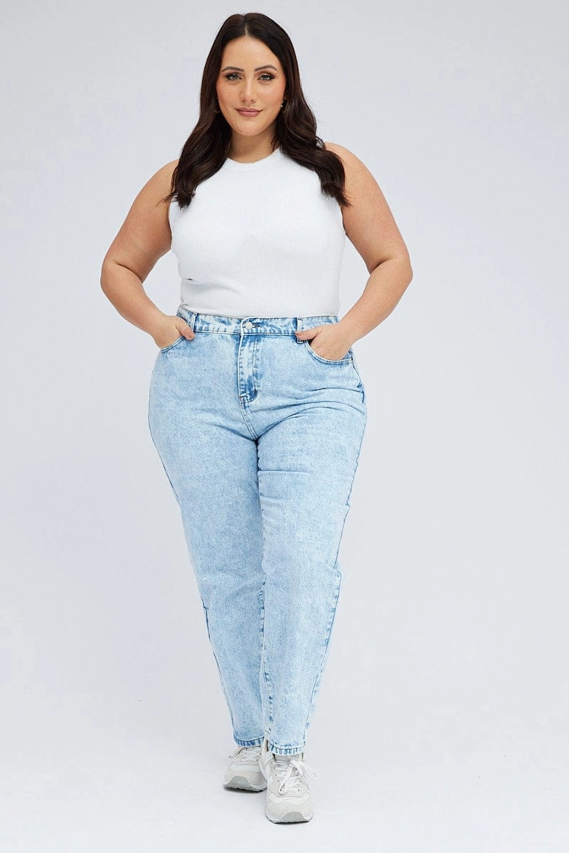 Dynamic Style Timeless Match Denim Mom Jeans High Rise