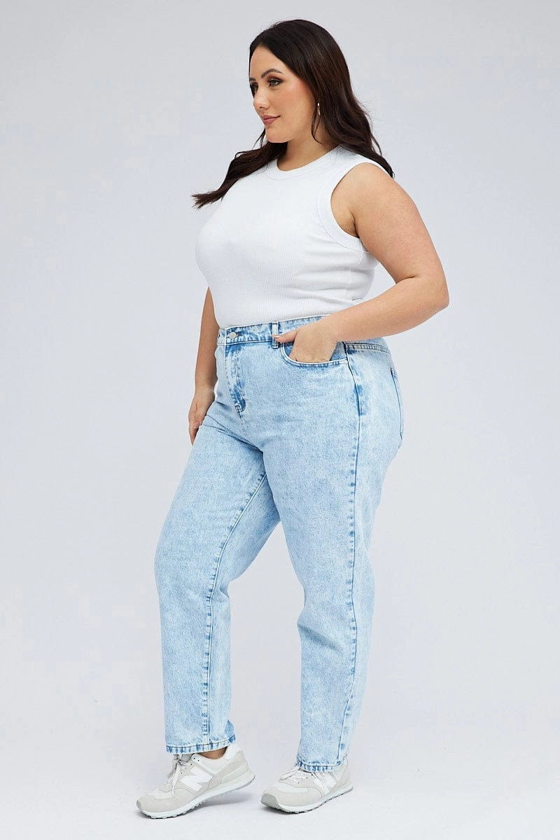 Home Comfort Autumn Days Elegant Smooth Loose Versatile Denim Mom Jeans High Rise