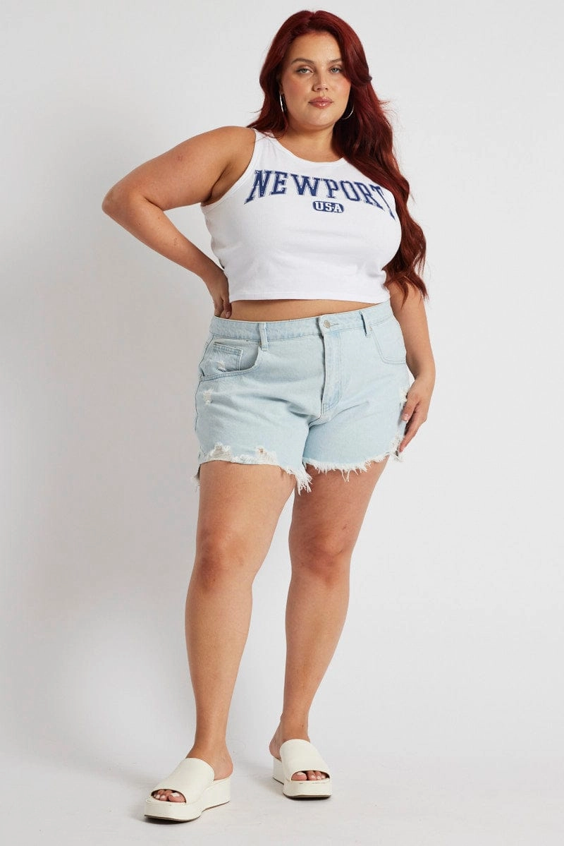 shrink-resistant Comfort Design Denim Relaxed Denim Shorts High Rise