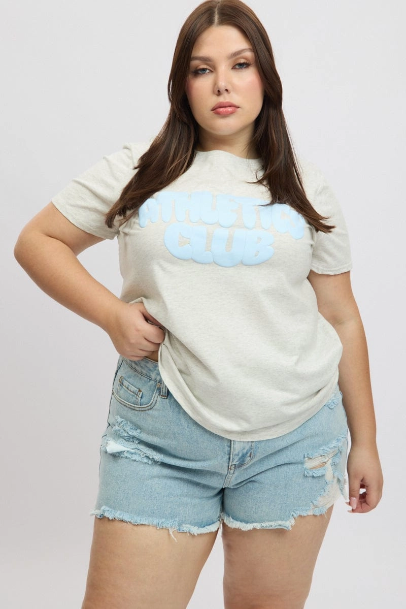 Roomy Fit Moisture Wicking Finish Denim Relaxed Shorts High Rise