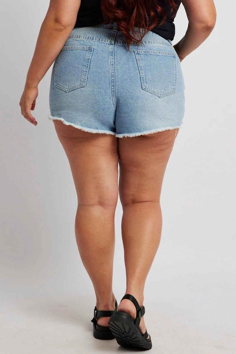 camisole Denim Relaxed Shorts High Rise