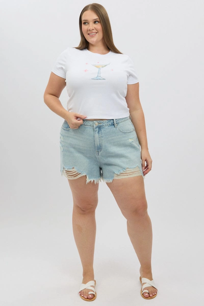 Denim Relaxed Shorts High Rise Easy Layer