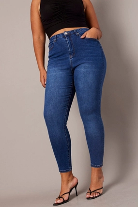 Stylish Adult Fashion Denim Skinny Jeans High Rise