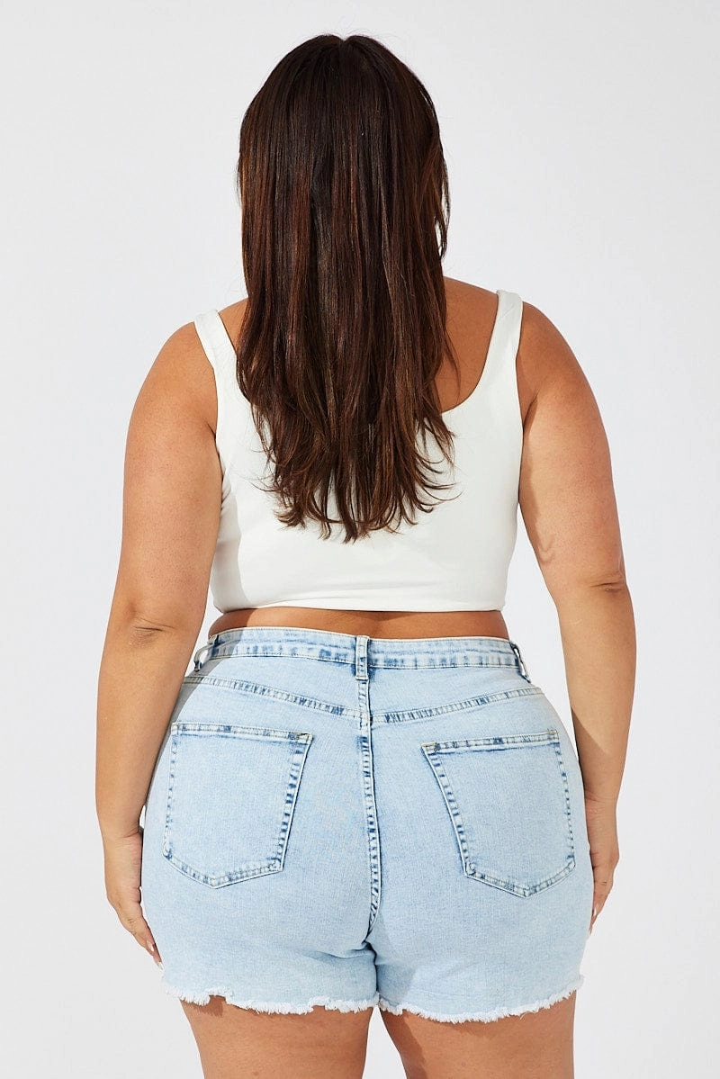 Denim Skinny Shorts High Rise Cargo shorts