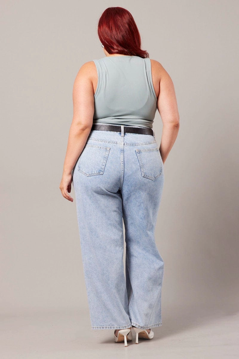 Suitable Outfit Denim Straight Jeans High Rise