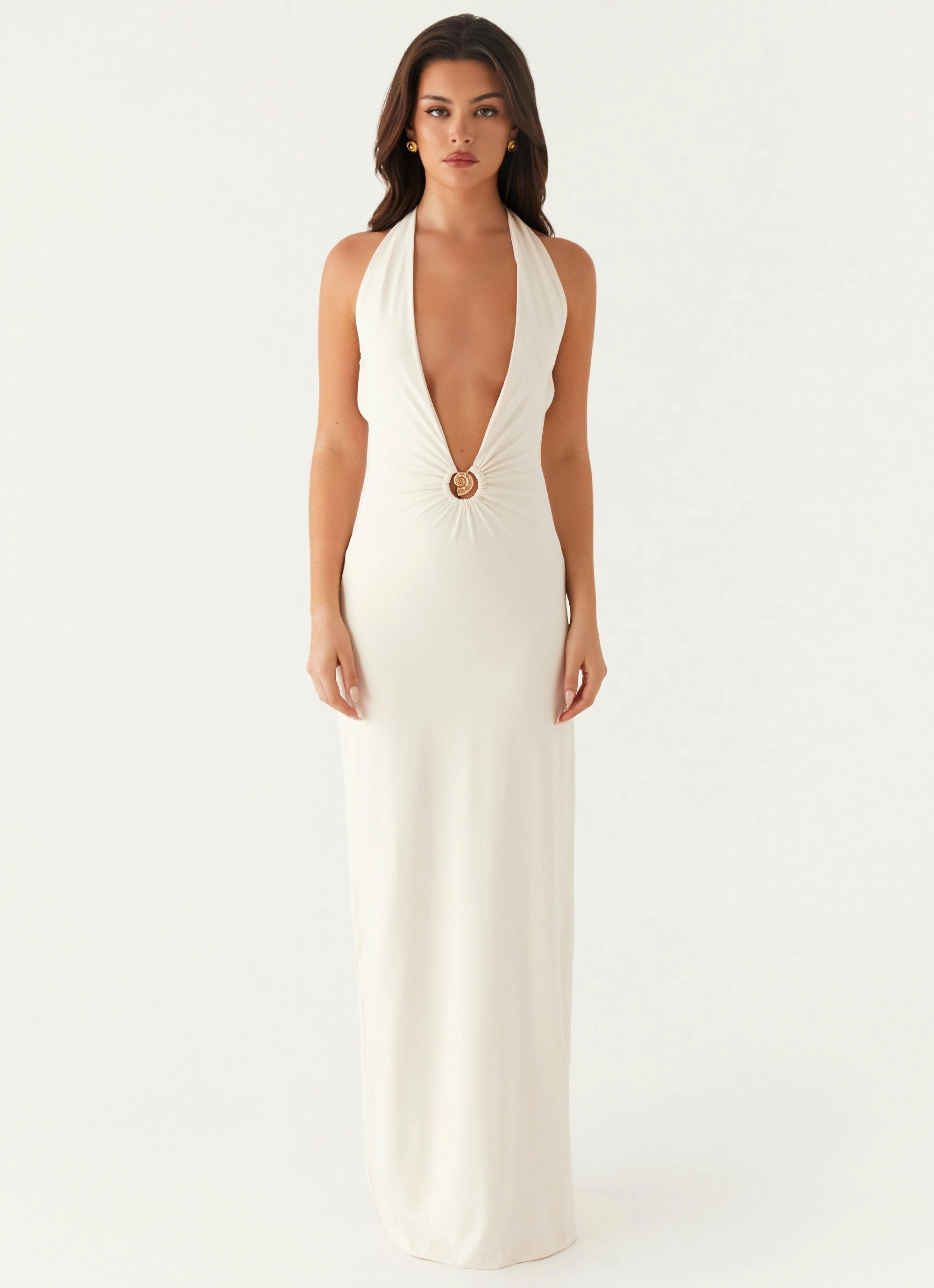 Feminine Line Dominica Maxi Dress - Ivory