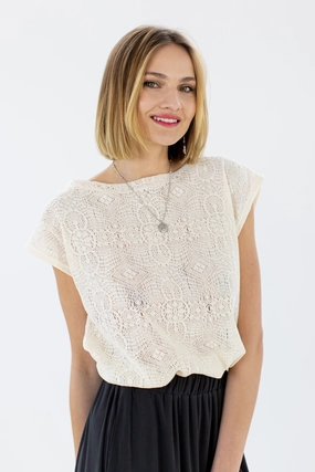 Summer Sweater OdorResistant Treatment Top Aria Lace