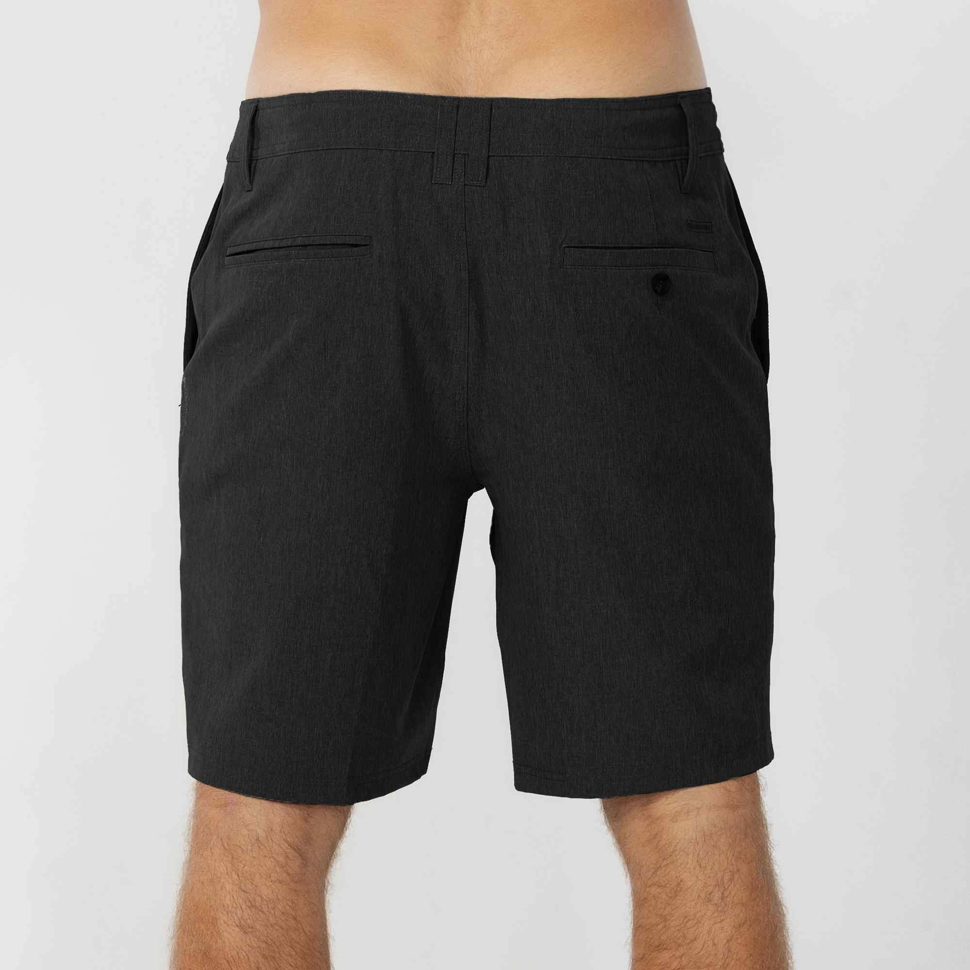 Reserve Heather 19" Hybrid Short - Heather Black cycling outfit Wide Leg Silhouette