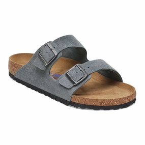 Sandal Insole Birkenstock Men's Arizona Soft Footbed Sandal - Basalt Gray