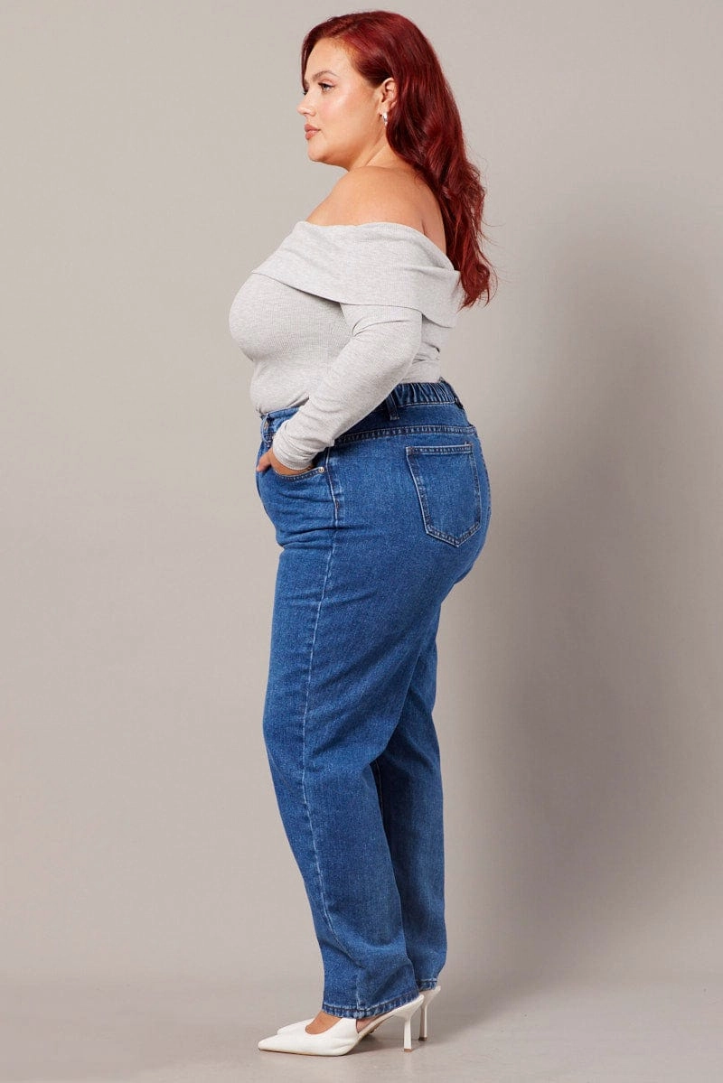 Timeless Fit High Quality Eco Friendly Denim Mom Jeans High Rise