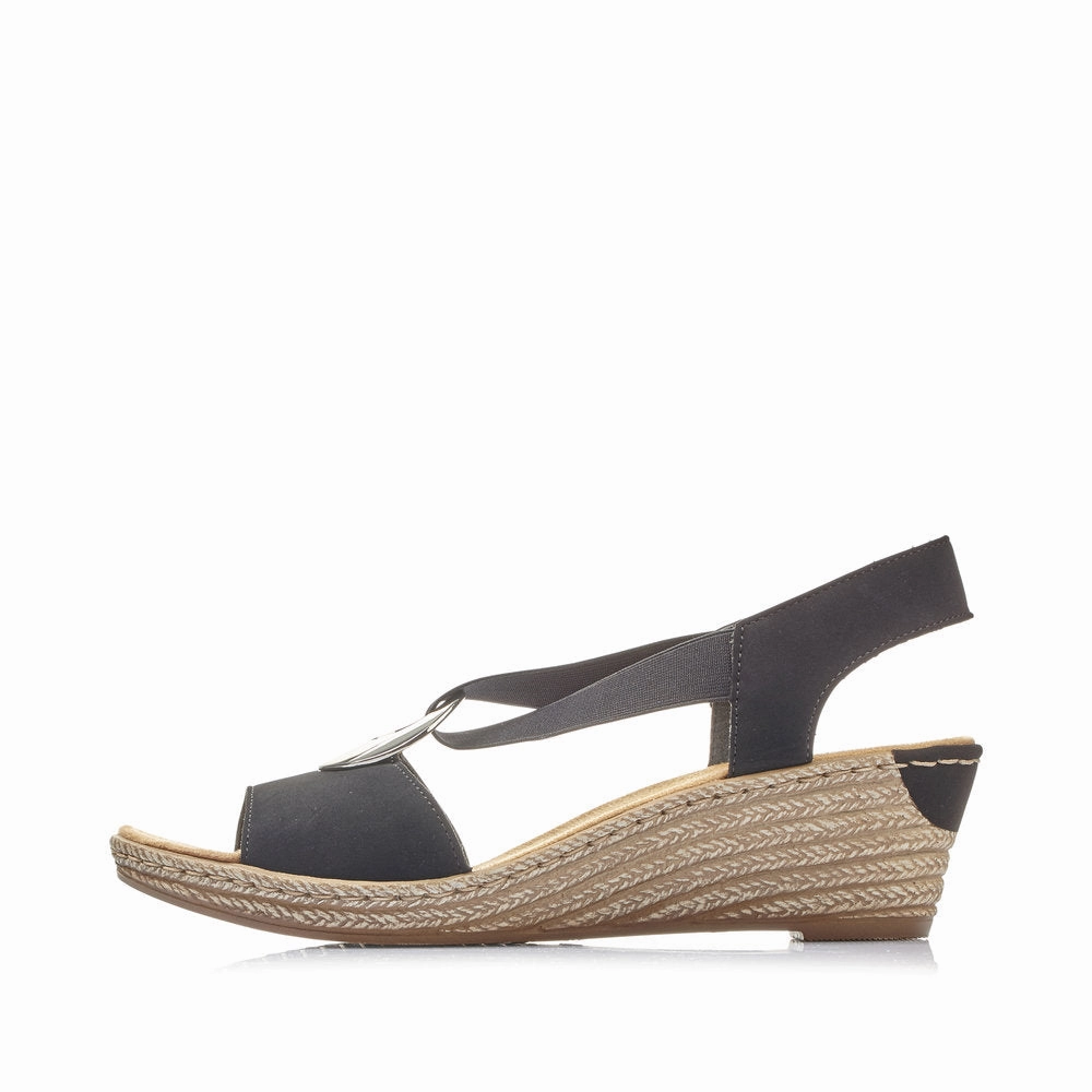 Fashionable Outdoor Footwear Rieker Women's 624H6 Fanni - Black